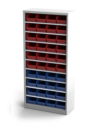 Plastic bin storage cabinets