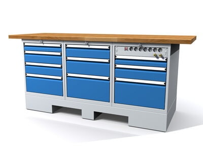 System workbench with pallet frame