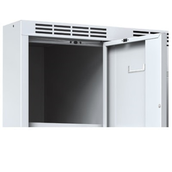 Steel clothes locker top door