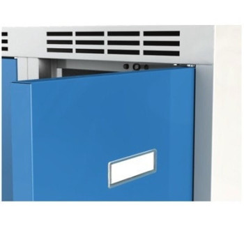 Steel clothes locker top door sign holder