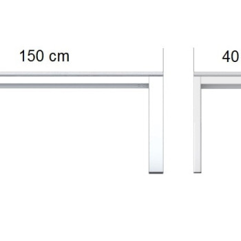 Umkleidebank freistehend 150 cm zeichnung