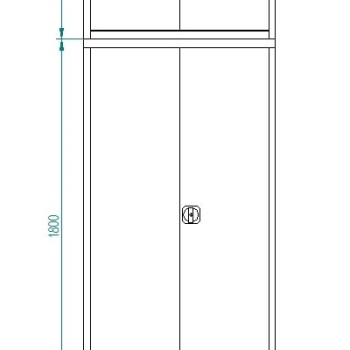 Pneuschrank mit fuessen und aufbau frontansicht geschlossen