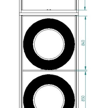 Pneuschrank mit fuessen und aufbau frontansicht offen