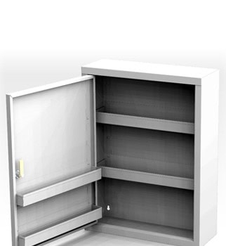 Arzneimittelschrank groess 2 fachboeden 60x45 cm weiss lk3sob1 v2