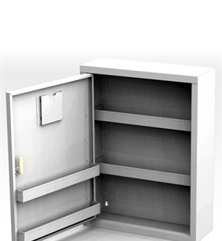 medicine cabinet size 60x45 cm white with cylinder lock lk3sc1 v2