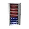 Material cupboard with containers 195x80x30 cm 54+16 containers ss801s12pp ral7035