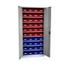 Material cupboard with containers 195x92x30 cm 24+16 containers us921s9pp ral7035
