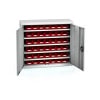 Material cupboard with containers 80x92x30 cm 42+16 containers ss924s5pp ral7035