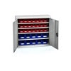 Material cupboard with visible storage boxes 80x92x30 cm 21+10 boxes ss924s4pp ral7035