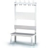 Bench with hook rail melamine top 100 cm s1l100vs