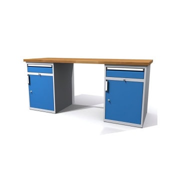 profi workbench 880x2000x700 mm beech 1 drawer 1 door europerfo light grey customisable fronts dpa20017u1zdu1zd ral7035 5012 1