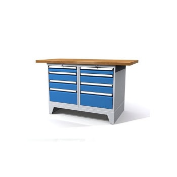 system workbench 880x1500x700 mm book plate 40 mm 2 drawer cabinets light grey drawer fronts selectable dpf15013u4au4a ral7035 5012 1