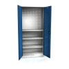 Tool cupboard 195x92x50 cm 3 shelves rear wall perforated dsu921k01 ral7035 5012