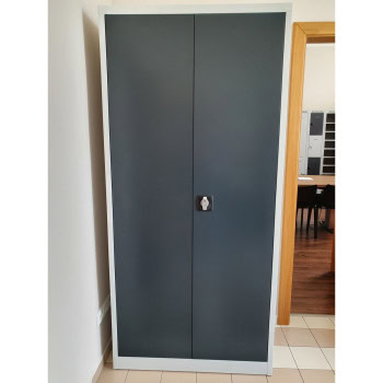 Steel cabinet with doors anthracite