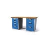 Workbench with 2 drawer cabinets 150 cm dpb15017u5as17u3as ral7035 5012 1