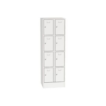 locker cabinet 8 compartments 2 compartments 600 mm wide light grey kk sbs 32 8 ral7035
