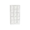 lockers 15 compartments 3 compartments width 900 mm light grey kk sbs 33 15 ral7035