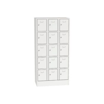 lockers 15 compartments 3 compartments width 900 mm light grey kk sbs 33 15 ral7035