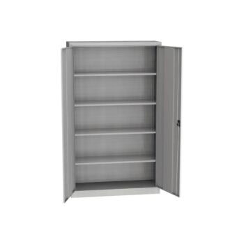 universal cupboard 195x120x40 cm 4 adjustable shelves 60 kg light grey kk sps 04 a ral7035