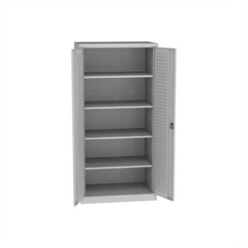Workshop cabinet 1950 × 950 × 600 mm, 4 shelves, 100 kg load capacity, light grey (RAL 7035), KK SPD 11 A