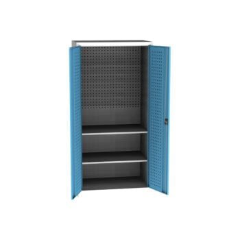 workshop cabinet 1950x950x600 mm rear wall perforated 2 shelves 100 kg light grey kk spd 11 b ral5012