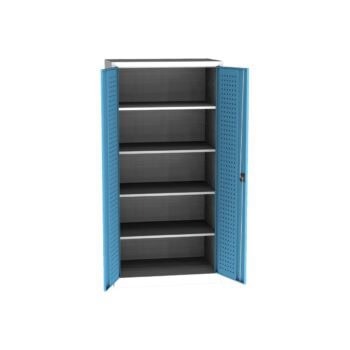 workshop cabinet 195x95x60 cm 4 shelves 100 kg light blue ral5012 kk spd 11 a ral5012
