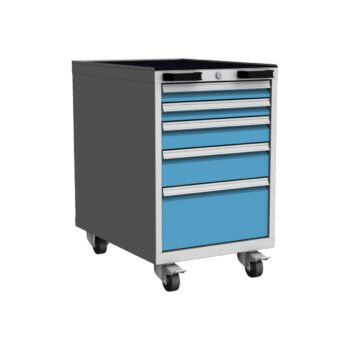 workshop trolley 5 drawers 80 kg roll-off edge rubber mat kk dpp 01 c ral5012