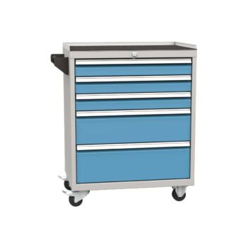 workshop trolley 5 drawers 92x72x50 cm roll-off edge kk dpv 01 b ral5012