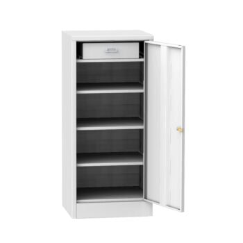 werkzeugschrank mit tuer 1000x450x400 mm 1 schublade 3 fachboeden kk nar 04 a ral5012
