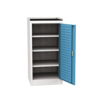 werkzeugschrank mit tuer 103x50x50 cm 3 fachboeden abrollrand kk nar 01 a ral5012